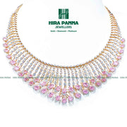 Fancy Tourmaline Stone Open Settings Diamond Neckwear